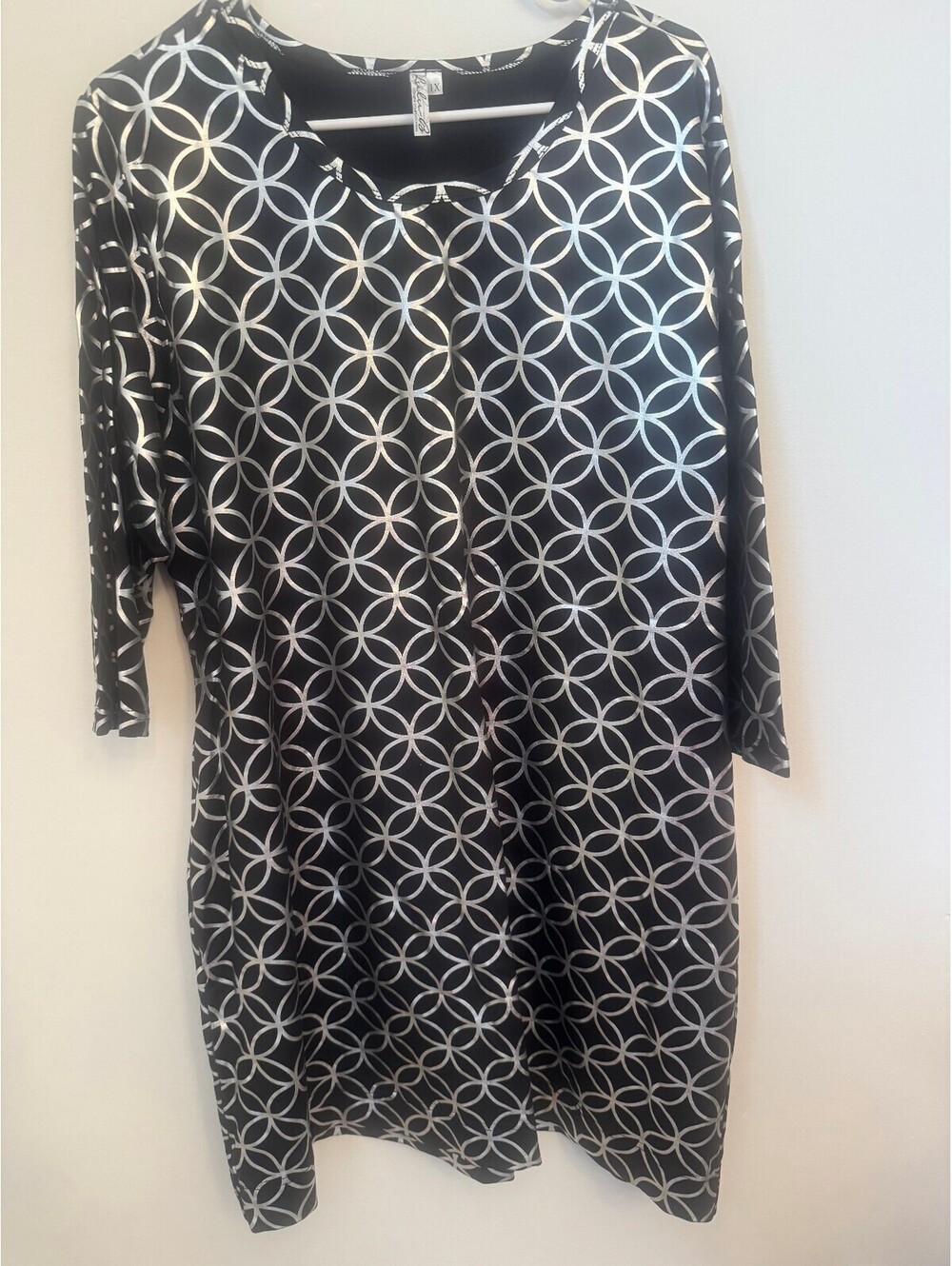 Lulu-B Black and White Geometric Print Dress Size 1X